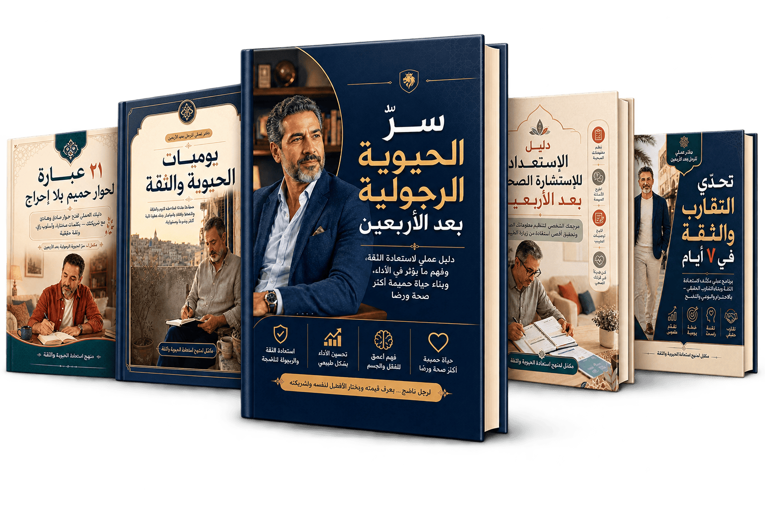 الحزمة الكاملة: سرّ الحيوية الرجولية بعد الأربعين مع ٤ مكافآت عملية