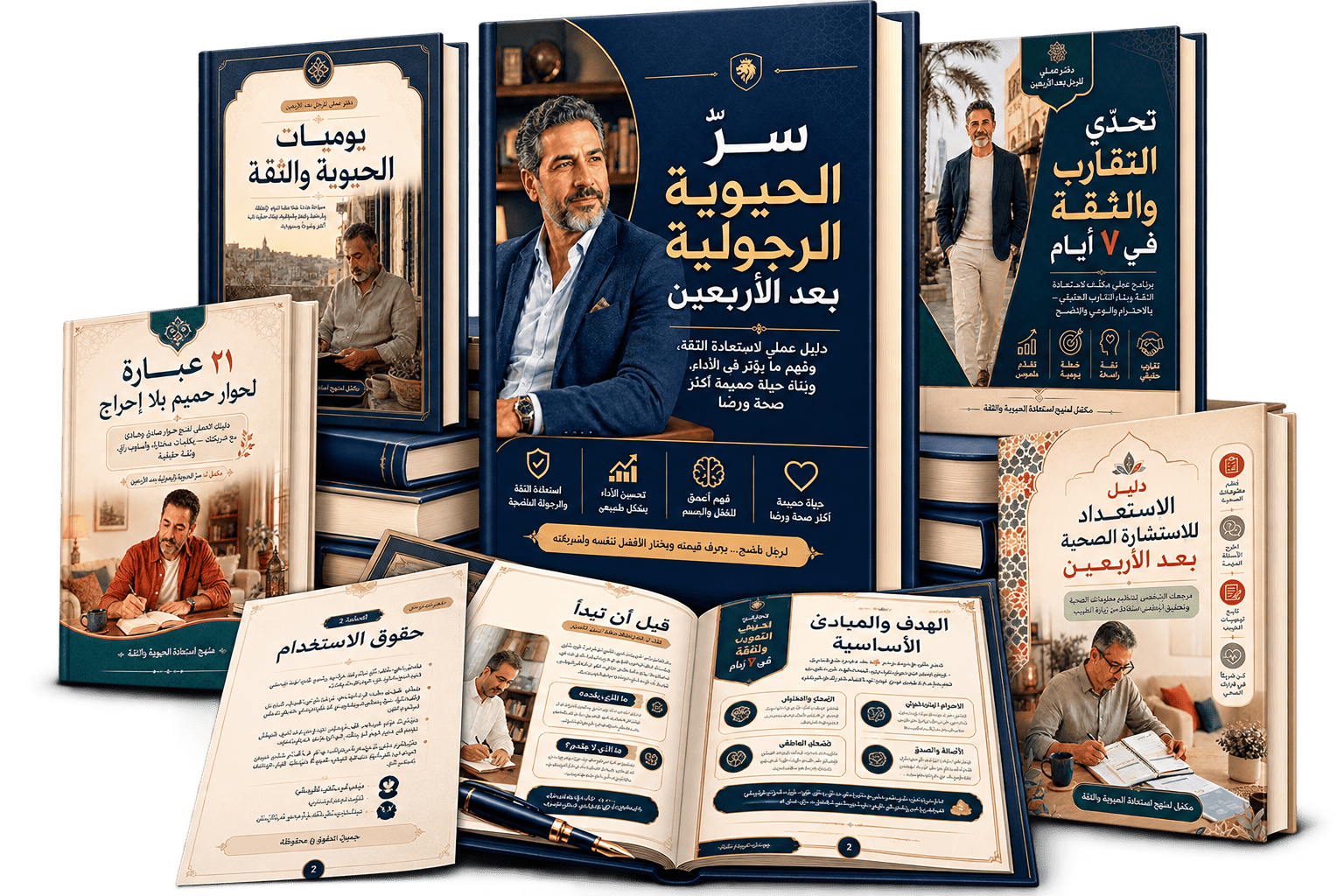 الحزمة الكاملة مع المنتج الرئيسي و٤ مكافآت وصفحات داخلية من المحتوى